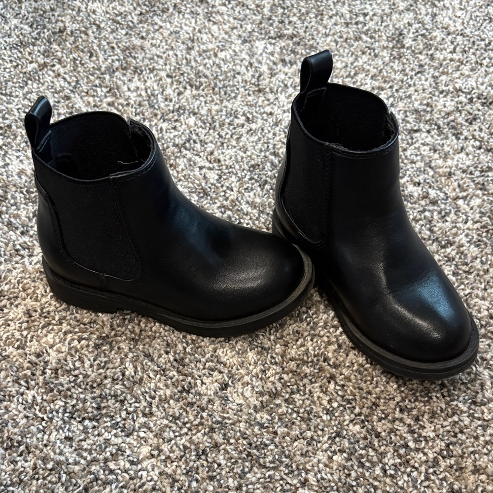 GAP Kids Black Leather Boots